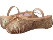 Bloch L111473 Kids Gold Glitter Dust Ballet Slippers Size 10C