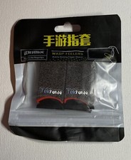 NEW Gaming Finger Sleeves Black Red - 5 Pair 10 Sleeves - "Wasp Feelers"