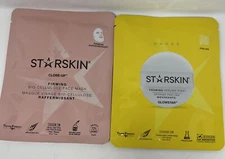 Lot Of 2 Starskin Foaming Peeling Puff Face Mask & Close Up Firming Masks J84