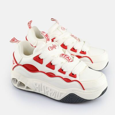 Buffalo Hero Skate Sneaker Weiß Rot