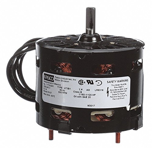 FASCO 1/160 HP, HVAC Motor, Shaded Pole, 600 Nameplate RPM, 208-240 Voltage,