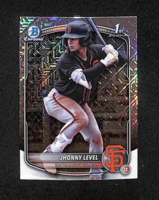 2025 Bowman Mega Box Chrome Jhonny Level 1st Mojo Refractor BCP-147 Giants