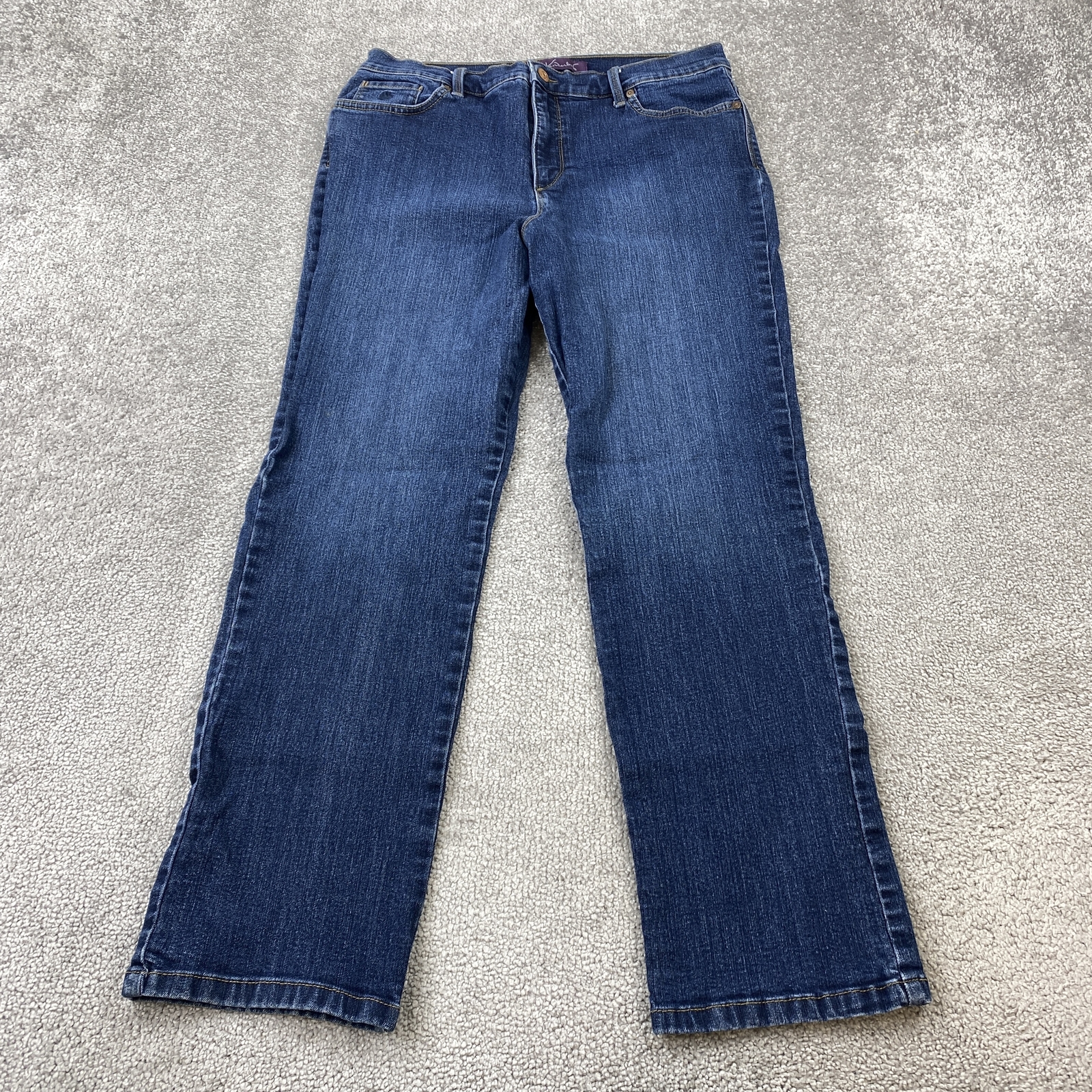 Gloria Vanderbilt Women's Petite Amanda Jeans 14 Blue Tapered Denim