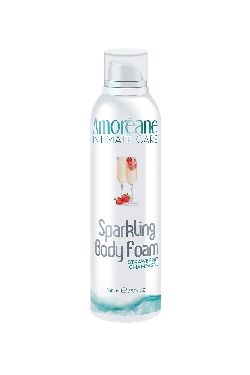 Mousse de massage crépitante Amoréane effet frisson fraise