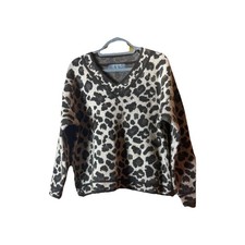 Ladies Primark very soft Leopard print jumper size large 
