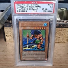 Yu-Gi-Oh! TCG Konami The Legendary Fisherman Pharaoh's Servant 1st Ed PSA 5