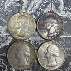 Four (4) Washington Silver Quarters, 1963D, 1963, 1963, 1964 - WQ412