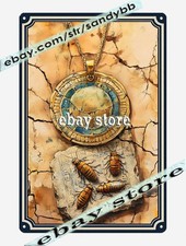 Ankh Pendant Metal Tin Sign Egyptian Life Amulet Bedroom cultural artwork