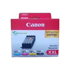 Image of Genuine Canon CLI-581XXL High Capacity 4 Colour Ink Cartridge Pack - Vat Inc