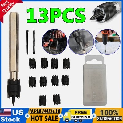 13Pcs 3/8'' Double Sided Rotary Spot Weld Cutter Remover Drill Bits Cut Welds Kit