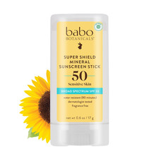 BABO Botanicals Super Shield SPF 50 Stick Sunscreen - 70 Organic Ingredients -
