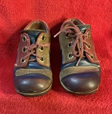 Vintage Stride Rite Wide Toddler Children Blue Leather/suede saddle Shoes 8.5 EE