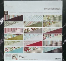 Basic Grey FIGGY PUDDING 12x12  paper 2-sided +alpha & stickers Christmas Winter