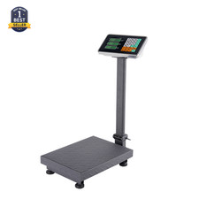 100kg LCD Digital Platform Scale Postal Floor Weighing Scale UK Plug Black