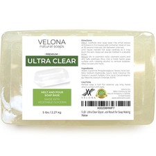 5 LB - Ultra Clear Glycerin Soap Base Melt and Pour Transparent Natural Bar...