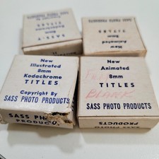 Sass Photo 8mm Titles Kodachrome Set of 4 - New Animated - Sass-y - Illustrated