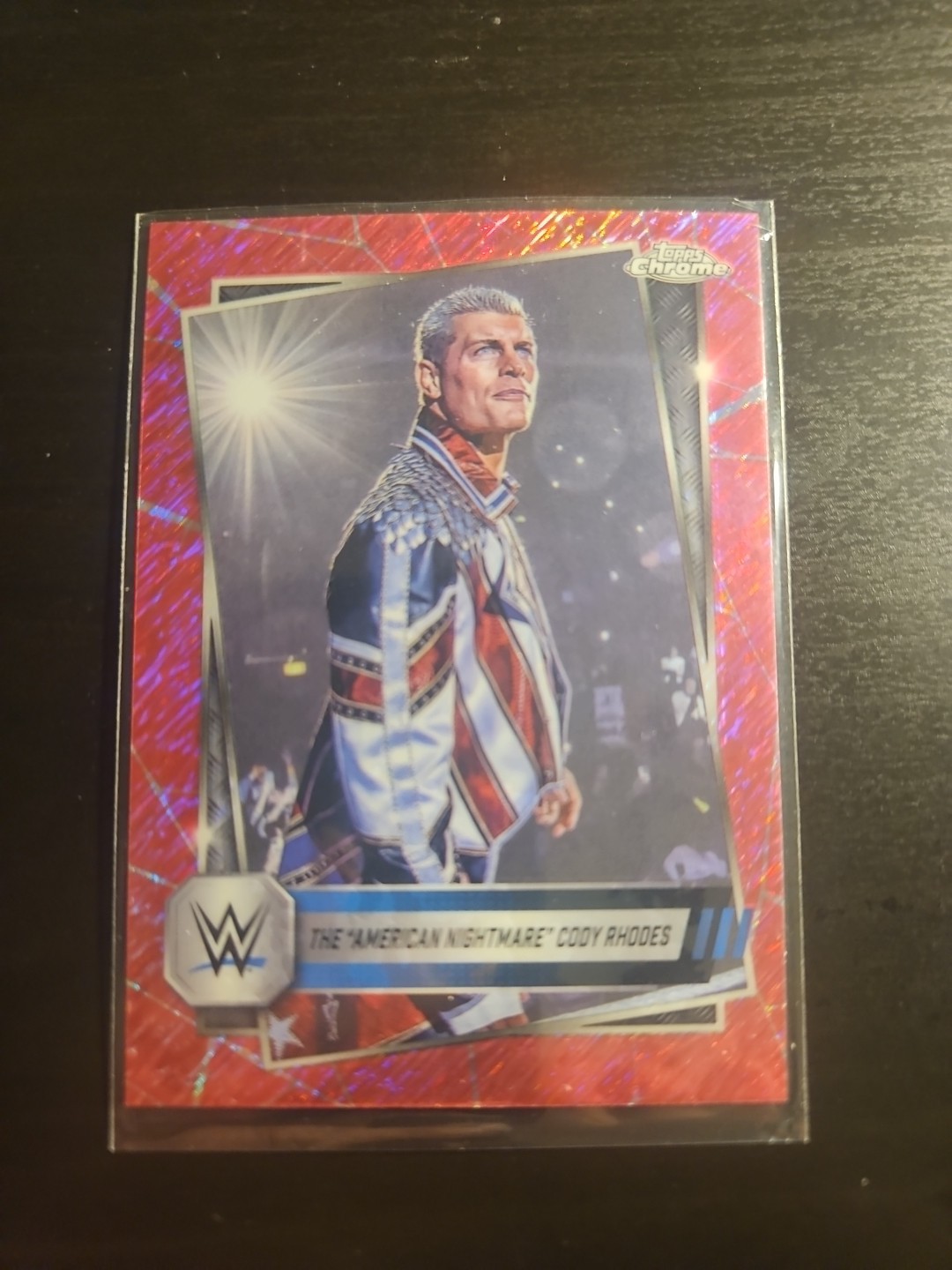 2025 Topps Chrome The American Nightmare Cody Rhodes Pink Shimmer Refractor #1