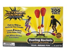 Stomp Rocket Dueling Super High Flying Rockets with Launch Pad 4 Rockets