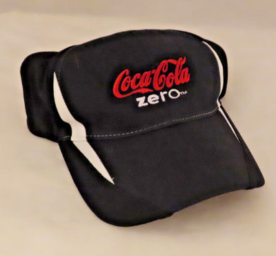 Coca Cola Zero Hat Vintage Red White Black Coke Adjustable Trucker Cap