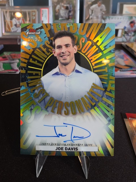 Topps Finest Personalities Autograpg Joe Davis Gold /50