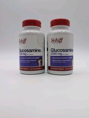 Schiff Glucosamine Tablets with Hyaluronic Acid 150 Each Lot Of 2
