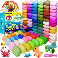 Air Dry Clay, 100 Colors Modelling Clay for Kids, Safe & Non-Toxic, DIY Model Ar