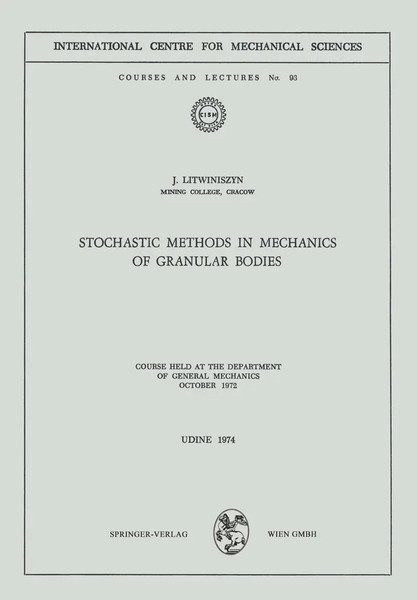 J. Litwiniszyn | Stochastic Methods In Mechanics Of Granular Bodies | Buch-image