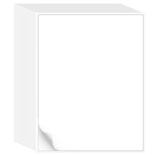 8.5x11 Printable White Sticker Paper Full Sheet Label, Matte, for Laser  Ink...