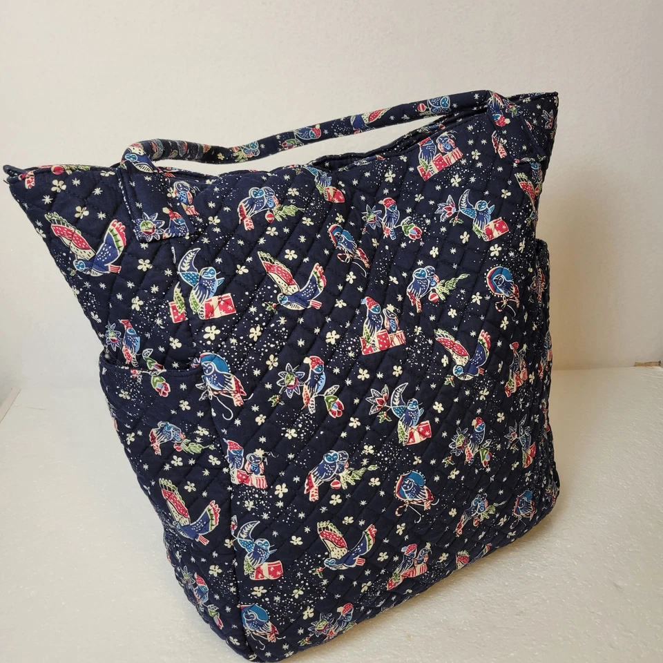 Bolso de hombro acolchado Vera Bradley brillante Holiday Owls caprichoso Navidad Foto 3 de 4