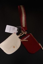 Lululemon Dual Pouch Wristlet Red and Cream
