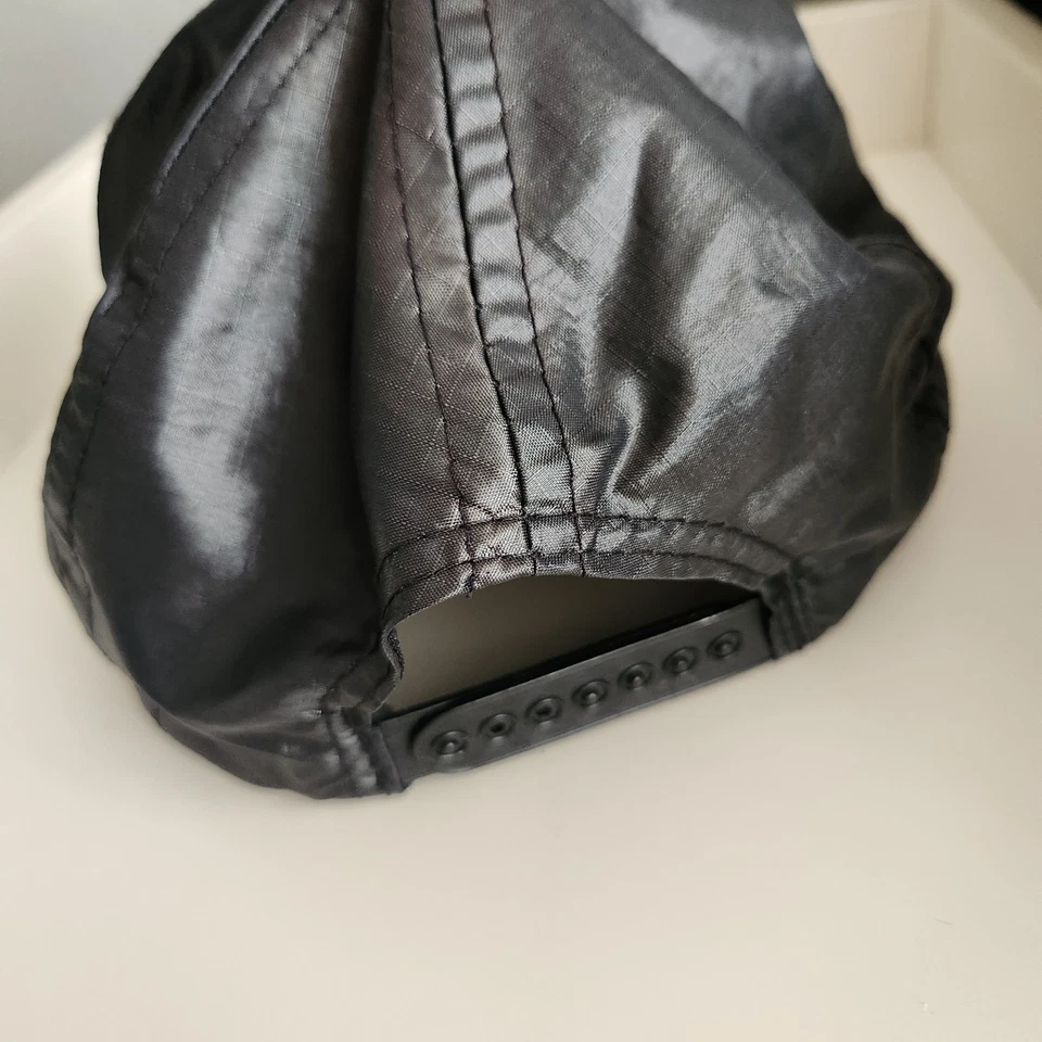 Vintage 90s Harley Davidson Logo Motorcycle Strapback Hat Biker Cap Nylon Black - Image 4 of 4