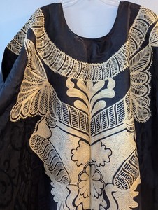 African Kaftan Dress Dashiki-Featuring Gold Embroidery-Loose Fitting Tunic/Robe