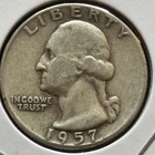 1957 P Washington Silver Quarter 90% SILVER