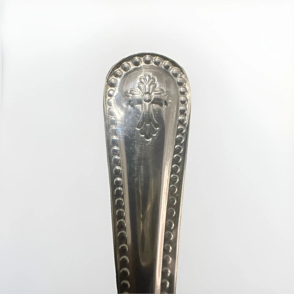 Nueva cuchara de alimentación infantil de acero inoxidable Reed & Barton cruz nueva sellada con caja Foto 3 de 4