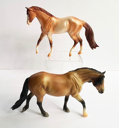 2 2015 Breyer Horses #62115 LIAM Red Roan & #62043 Mealy Bay Dartmoor Mare Pony