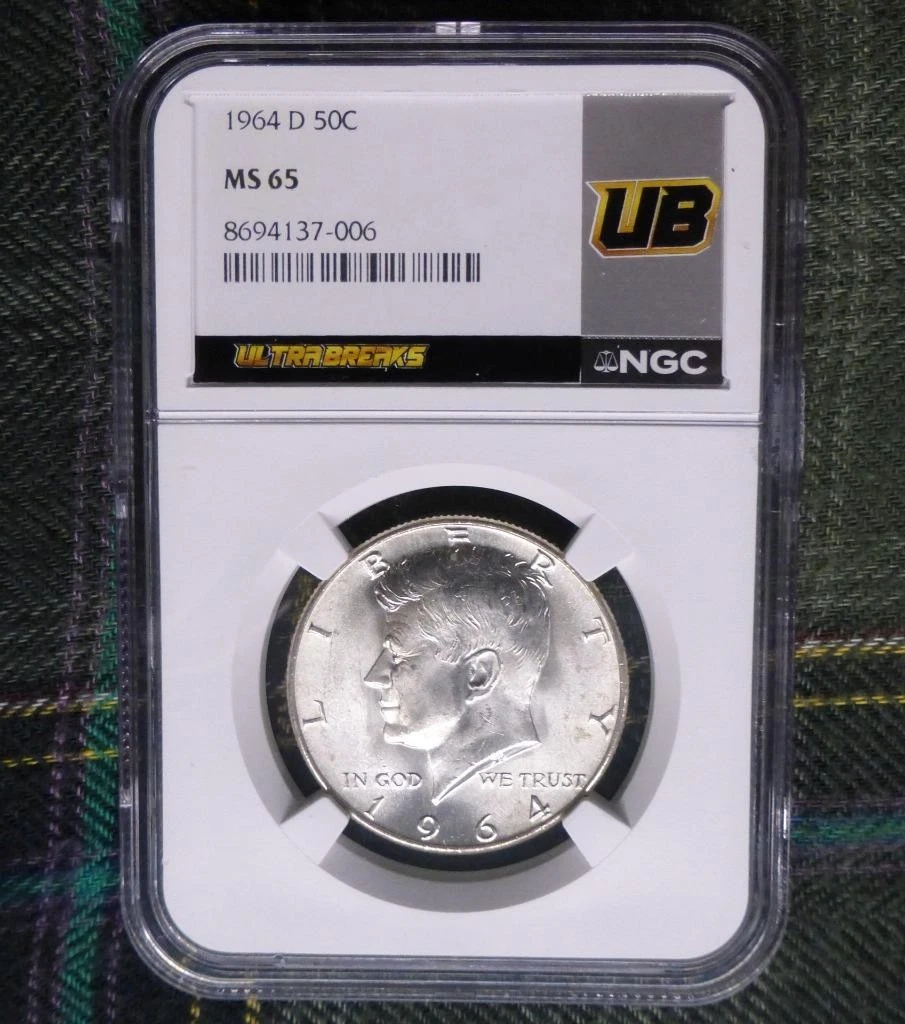 NGC Grade MS 64 1964 Kennedy US Half Dollars (1964-Now) for sale