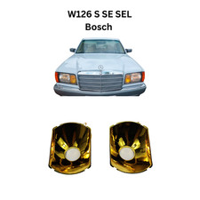 W126 S SE SEL Reflektor SET Gelb Nebelscheinwerfer Bosch