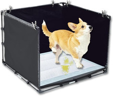 Dog Litter Box Indoor Small Dogs Puppy Pee Pad Holder High Walls No Spill Easy