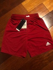 Adidas Youth Striker 13 Shorts, Powder Red/White Size Small