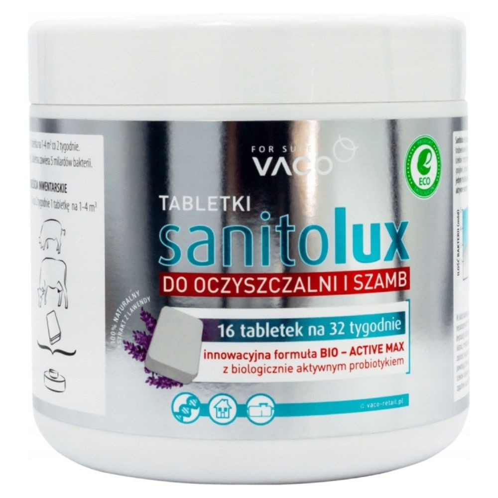 VACO Bioactivador para plantas de tratamiento de aguas residuales y fosas sépticas, 16 comprimidos