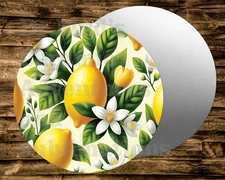 LEMON LOVE  round   Metal Sign for Wreaths,Crafts & minis projects