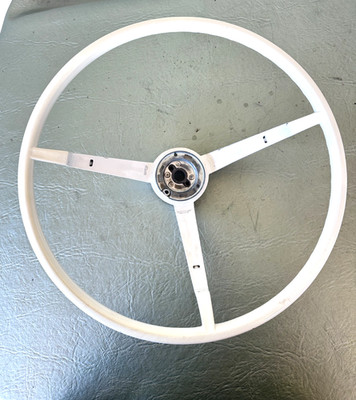 1964 1/2 Mustang Steering Wheel White C5ZZ-3600 Coupe Convertible #8463