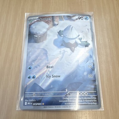 Pokémon Snover 140/132 Me01: Mega Evolution Full Art Holo 90 HP