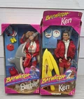 1994 Baywatch Barbie & Ken Lifeguard Dolls Lot of 2 Vintage Mattel