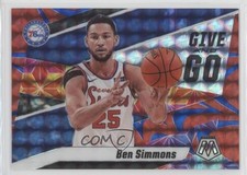 2019-20 Panini Mosaic Give and Go Reactive Blue Prizm 1/99 Ben Simmons #2 0bt4