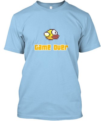 Flappy Bird Game Over T-Shirt Made in the USA Size S to 5XL