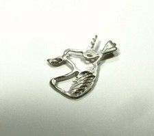 BEAUTIFUL CUTOUT UNICORN MYTHICAL ANIMAL STERLING SILVER PENDANT CHARM 925