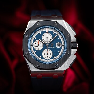Audemars Piguet Royal Oak Offshore Platinum Blue Dial B&P 26401PO