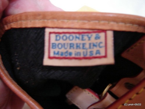 Bolso/bolso de mano Dooney & Bourke amarillo lona con ribete de cuero bronceado 🙂 🙂 para primavera - Imagen 9 de 9