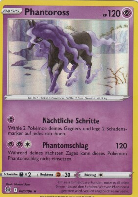 Phantoross 081/196 HOLO Verlorener Ursprung Pokemon Karte Deutsch